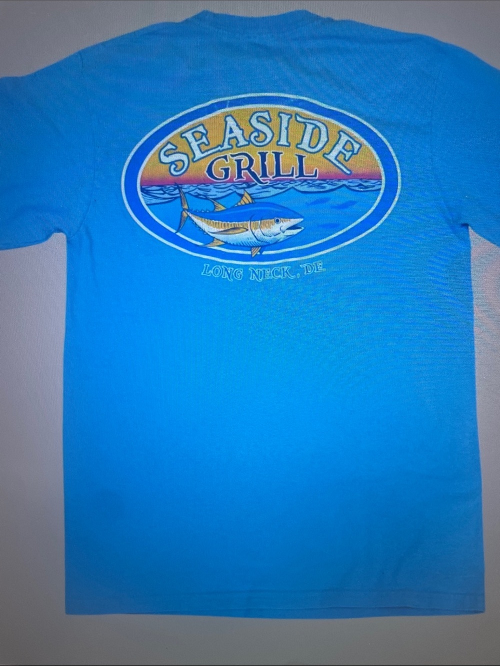 Men’s Aqua Blue Logo Tee